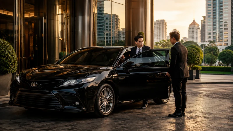 Toyota Camry พร้อมคนขับสำหรับเดินทางธุรกิจกรุงเทพฯ
