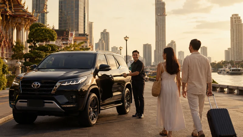 Toyota Fortuner พร้อมคนขับสำหรับเที่ยวในเมืองกรุงเทพฯ